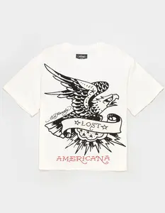 ED HARDY x MGK Lost Eagle Rhinestone Mens Boxy Tee