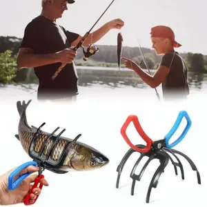 Fish Lip Gripper Tool for Fishing, Heavy Duty Metal Fish Clamp with Secure Lock Grip, Portable Fishing Pliers Accessory for Bass Trout Kayak Fishing & Father’s Day Gifts