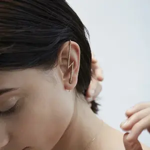 Bolt-ly Bling Ear Climber Earrings - Gold or Silver