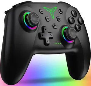 Switch 2 Controller, Wireless Controller Switch with Precise Motion Control, Dual Vibration, Turbo, Macro, Wake Function, Cool LED Light Switch Controller for Switch 2/Lite/OLED