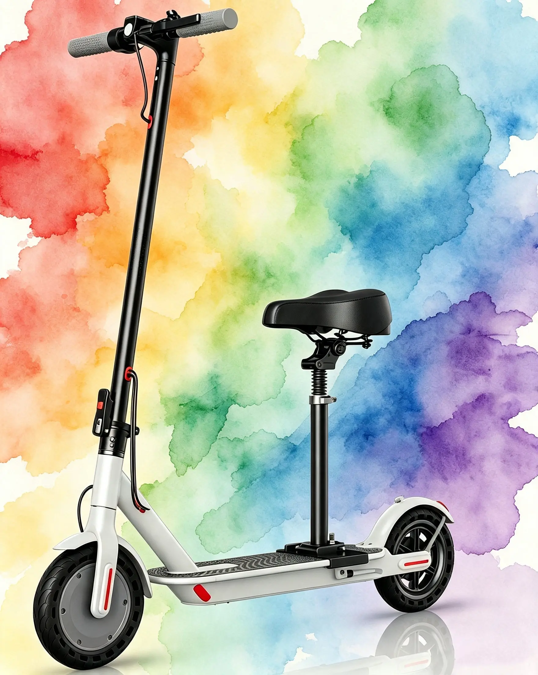 Adult Electric Commuter Scooter with Seat - 19/22MPH Speed, 15/22Mile Range, 8.5"/10" Solid Tires, Folding Design, Dual Suspension, App Control, Dual Brake System foldable electric scooter tiktokshopbacktoschool 5-inch