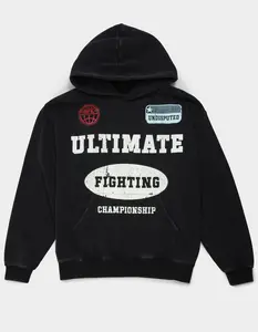 UFC Mens Stamped Hoodie, Menswear Pullover, Long-Sleeves Casual Garment