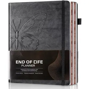 End of Life Planner, Wish List - Guided Final Arrangements When I'm Gone Workbook for Beneficiary Info, Last Wishes Preparation & Funeral Planning With Pockets for Documents,7x10"