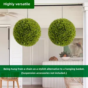 UV Resistant Artificial Topiary Balls  – Realistic Faux Boxwood Spheres for Indoor & Outdoor Decor, Hanging Greenery for Home, Garden, Patio, Wedding – Mizilan