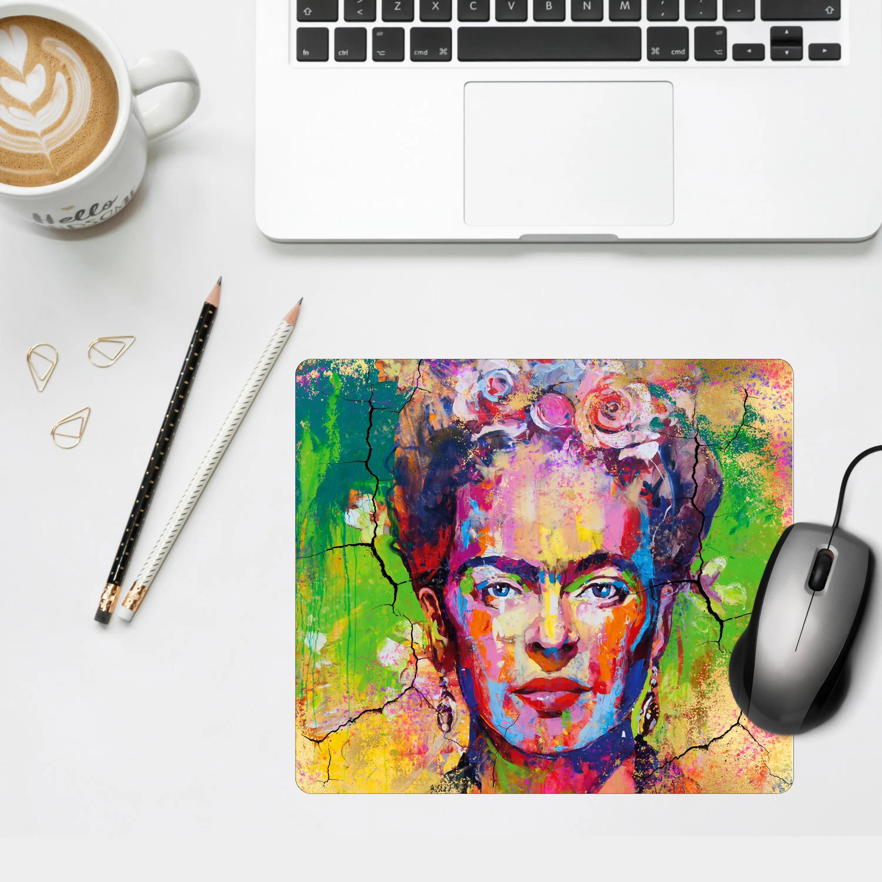 Mexican Artist Mouse Pad - Colorful Artwork Featuring Mexico's Iconic Artwork, Ideal for Home or Office Use
