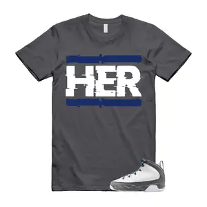 9 French Blue Flint Grey White 2026 T Shirt Match HER