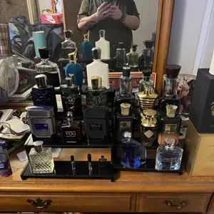 Lifewit 4 Tier Black Display Stand for Cologne,Perfume,Figures, Cupcake, Dessert, Spice, Fragrance, Countertop, Vanity, Dresser, Cabinet Use Racks Set