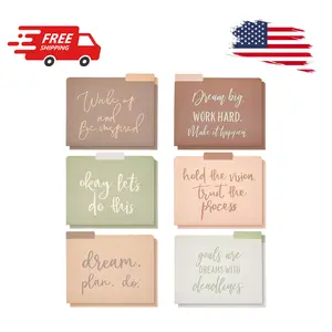 Decorative File Folders, Letter Size for Women (11.5 x 9.5 Inches) - Pack of 12 - Cute File Folders