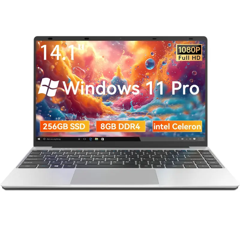 Newest 14.1 Inch Laptop, Notebook Windows 11 Laptop Computer, Intel Celeron N4020C(up to 2.8GHz), 8GB RAM 256GB SSD, Full HD 1920x1080, Mini HDMI, USB3.0, Webcam, TF Card, Type-c, 5000mAh Battery 2024 Laptop Computer on Sales springtok