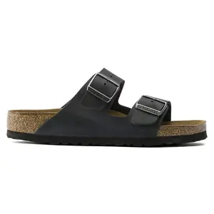 Birkenstock Arizona Soft Footbed Oiled Leather Black - (Unisex)