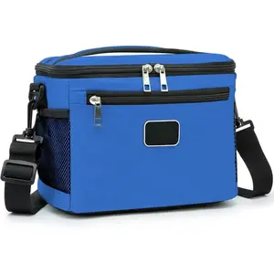Lunch Box for Men/Women,Small Insulated Lunch Bag,Reusable Lunchbox for Work Picnic Hiking Beach,Leakproof Soft Cooler Tote Bag Organizer with Adjustable Shoulder Strap for Adults(Royal Blue)
