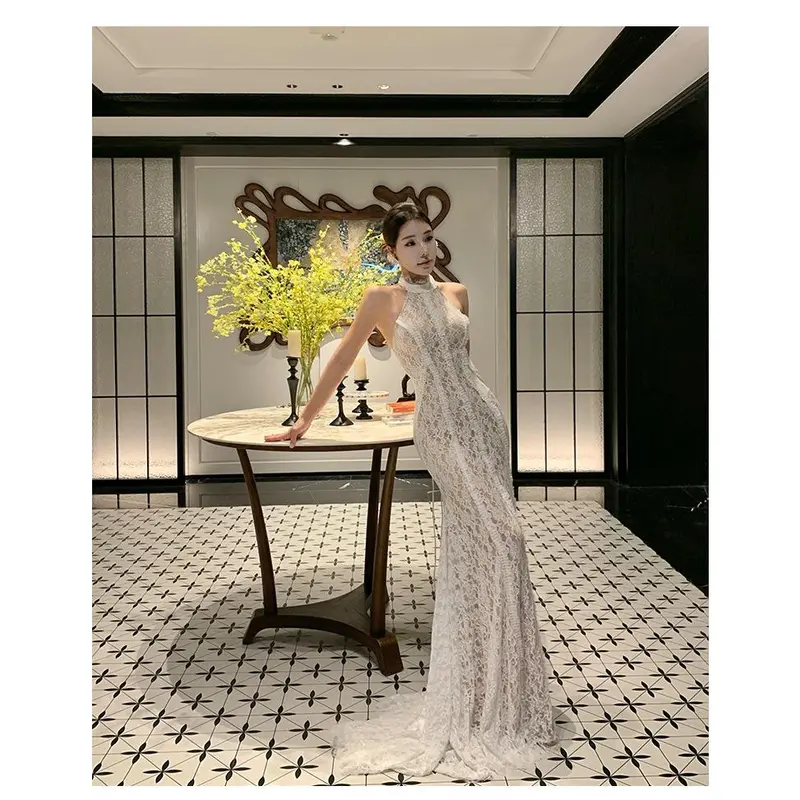 lace fitted wedding dress backless - TikTok Shop