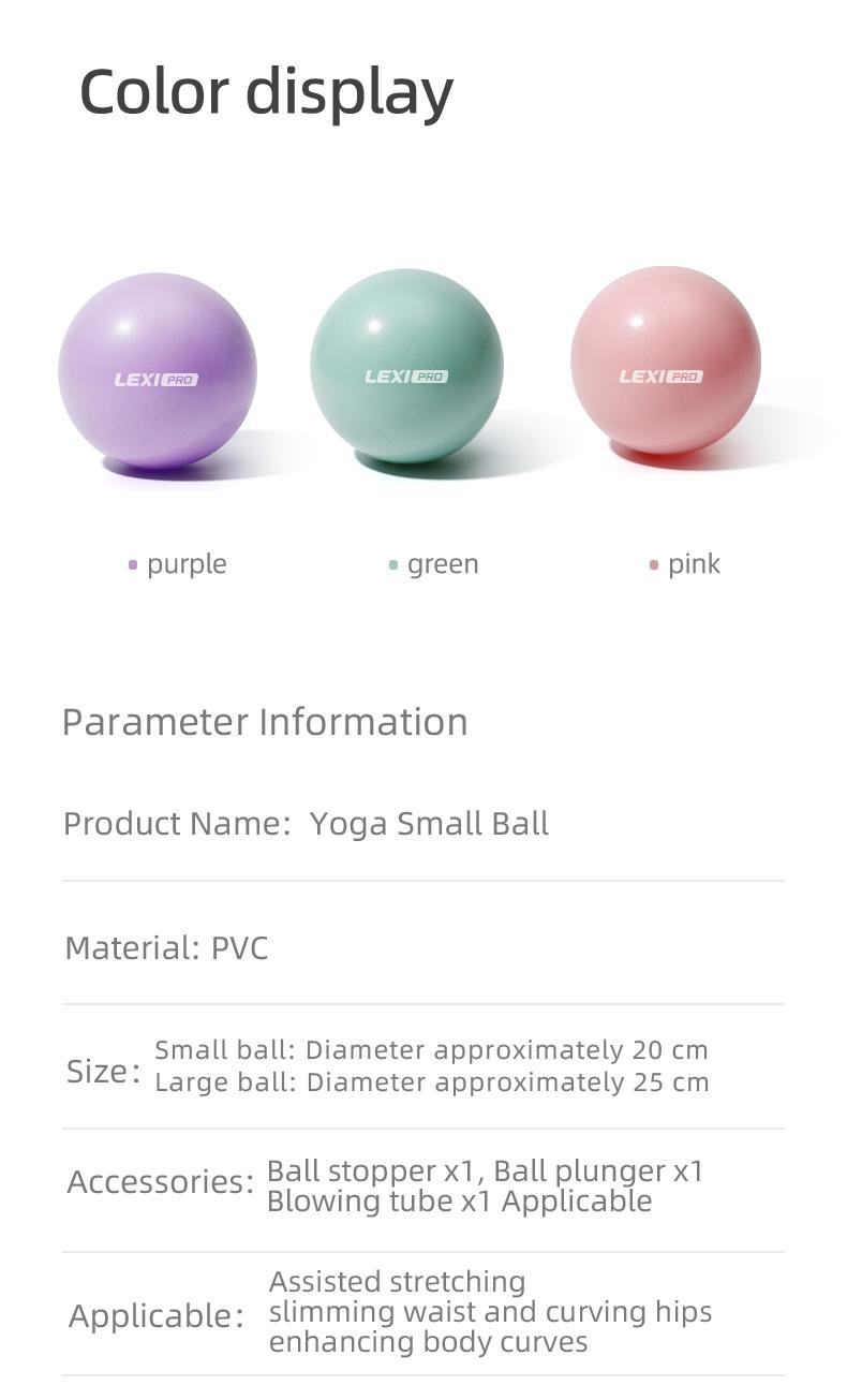 LEXI Small Exercise Ball for Pilates Yoga and Barre Workout Anti Burst Mini Stability Ball for Core Balance Training and Back Support Exercise