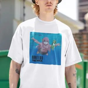 Bocchi Nevamlnd Shirt Bocchimind Hoodie Casual Unisex Heavy Cotton T-Shirt Classic Fit Crew Neckline Eco-Friendly Wardrobe Essential