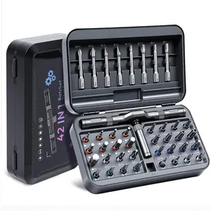 Ratcheting Screwdriver Set, 42PCS Magnetic Multi-Bit Driver with 6.2° Ratcheting Gear, T-Handle & Magnetic Booster, Extended Lever Handle, 40 S2 Steel Bits with Portable Case for Home Repair & DIY