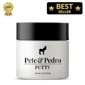 Hair Styling Putty - Strong Hold, Matte Finish, Low Shine Hair Clay For Men | Adds Volume, Texture, & Lift | Beeswax & Lanolin |  Ideal for Hairstyling & Grooming Medium, Messy, & Shorter Hairstyles, 2 oz.