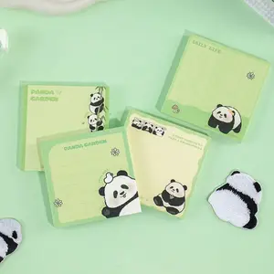4 Packs Cute Panda Sticky Notes, 320 Sheets Self-Stick Note Pads Memo Pads Animal Notepad Message, Cartoon Animal Memo Pads, Tabs Memo Sticker for Home School Office Supplies, Size 3x3