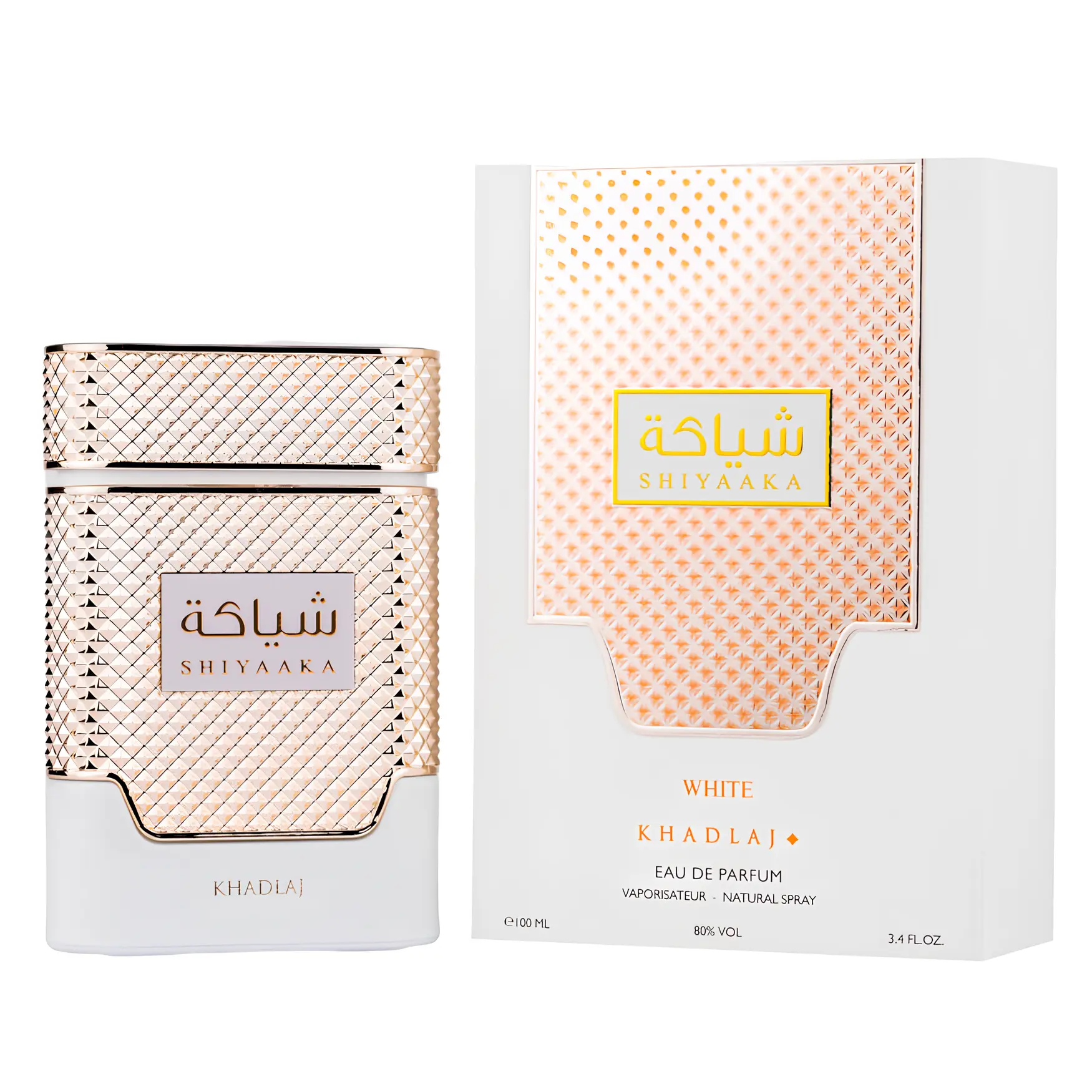 Khadlaj Shiyaaka White for Women Eau de Parfum Spray, 3.4 Ounce