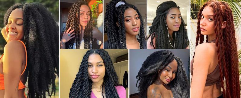 8 Packs Marley Twist Braiding Hair 24 Inche Cuban Twist Afro Kinky Curly Crochet Twist Blonde Faux Locs Crochet Synthetic Hair Body Wave Protective Styling