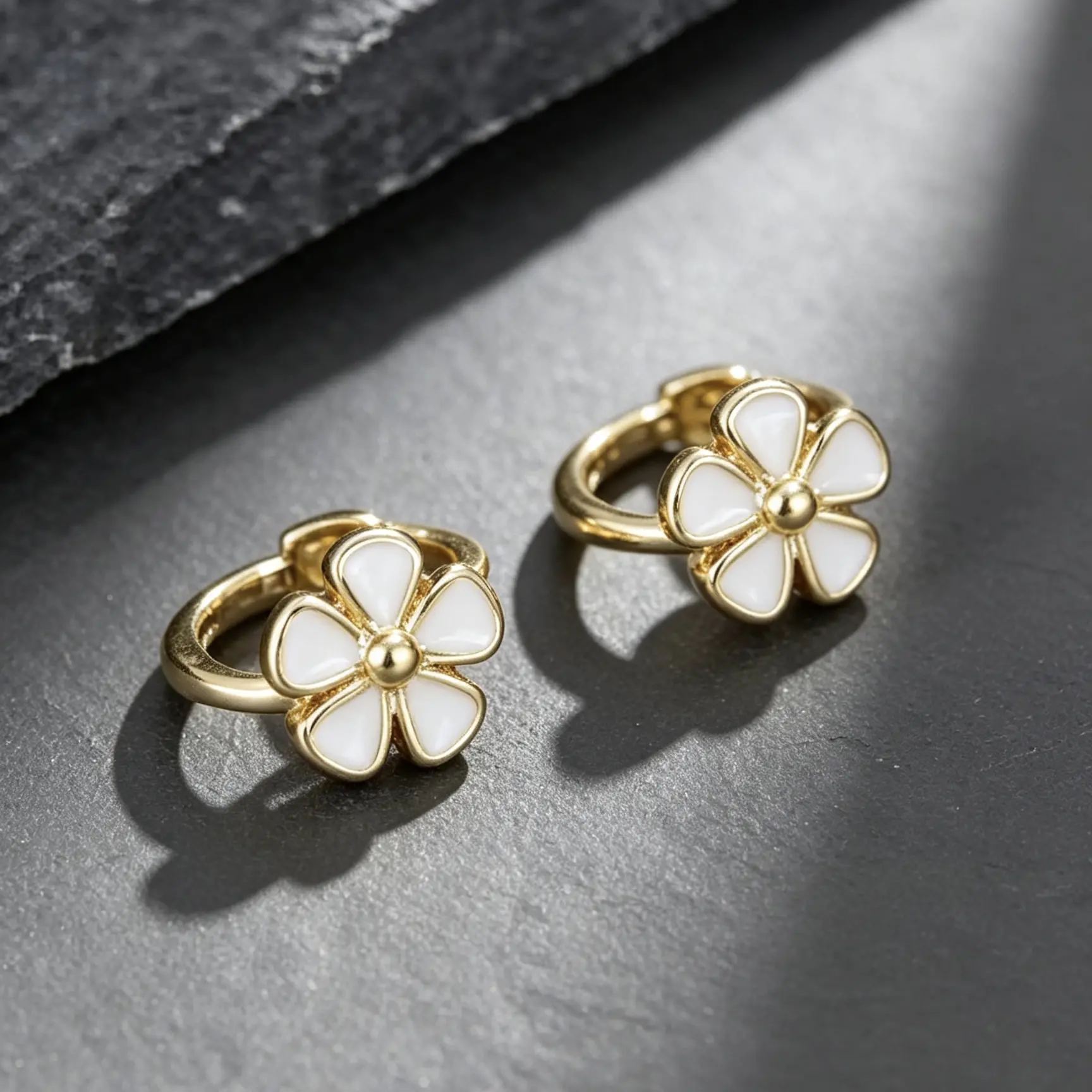 Women's Artificial Gemstone French Flower Stud Earrings, Jewelry Accessories with 7-Day No-Return Reason Policy zircon