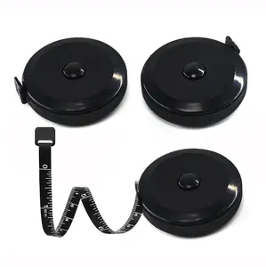 Tape Measures Retractable, Fabric Measuring Tape, 60 Inch/150 CM- Small Sewing Tape Measure for Craft Nursing Medical Travel 3PS (Black)