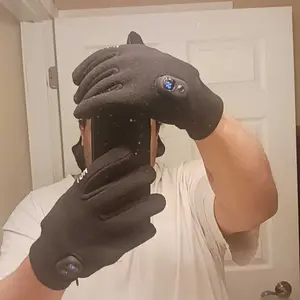 Heated Electric Gloves for Men, Touchscreen Winter Cycling Gloves with Warm Fleece-lined Thick Design, Outdoor Sports Hand Protection