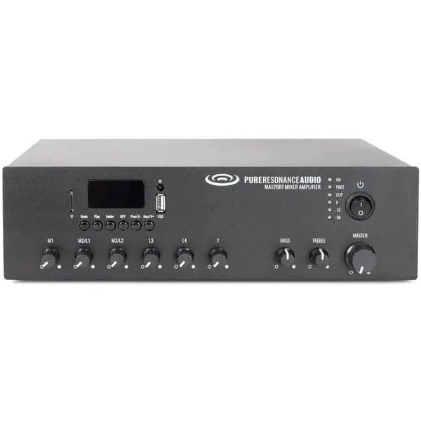 Pure Resonance Audio MA120BT 120W Commercial Mixer Amplifier with Bluetooth