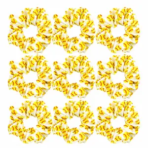 9PK Softball Hair Scrunchies for Women & Girls Soft Fabric Elastic Band with Fun Football Pattern Ideal for Softball Players and Fans Comfortable & Secure Fit