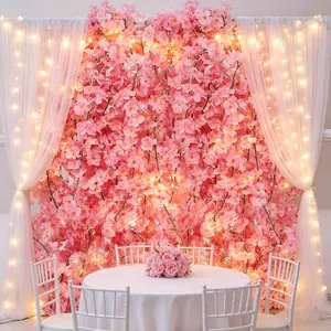 4/8 Pcs Pink artificial cherry cane | Wedding and party background decoration
