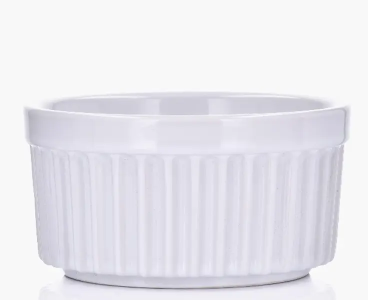 4-Inch White Ceramic Ramekin