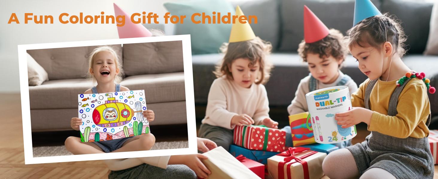 16 Color Dot Markers for Toddlers, Includes 120 PDF & 24 Printed Activity Papers, 2 Stencils, Washable Non-Toxic Bingo Daubers for Toddler Arts and Crafts, Preschool Art Supplies Gift Colorful Precision Pens Colorful Gel Pens, markers for coloring