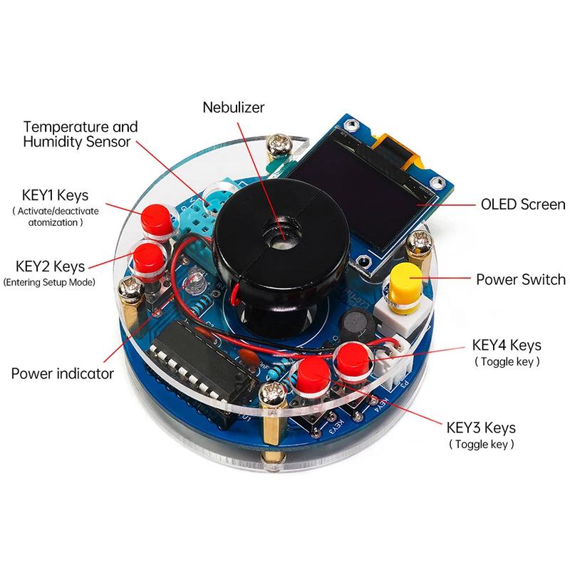 Diy USB Humidifier Mist Electronic Escape The Digital Age Oled Display Temperature And Humidity Spray Circuit Board Manufacturing Welding Practice Diy USB Humidifier Mist Electronic Escape The Digital Age Oled Display Temperature And Humidity Spray Circuit Board Manufacturing Welding Practice