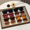 8 Pieces Pilot Large Frame Summer Sunglasses Set, Ideal for Street Photography, Tropical Beach Vacations, Perfect Sunglasses Gifts and Beach Accessory