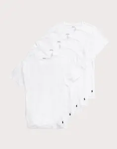 Polo Ralph Lauren Slim-Fit Cotton Crewneck Tee 5-Pack