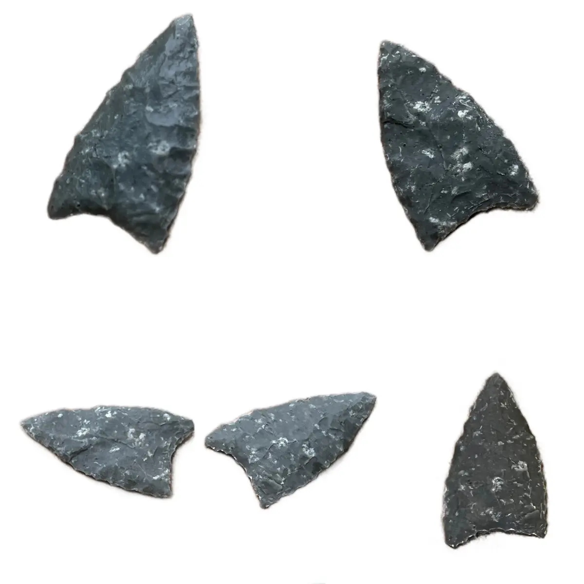 Kineo rhyolite arrowhead spearpoint knapped with antler tools