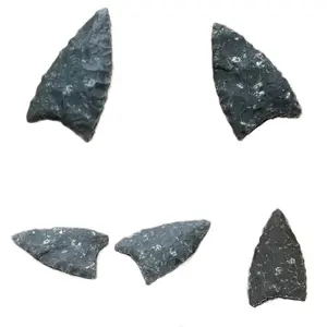 Kineo rhyolite arrowhead spearpoint knapped with antler tools