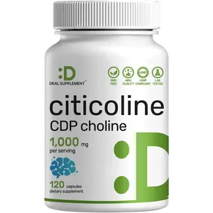 Citicoline CDP Choline, 1,000mg Per Serving, 120 Capsules – Extra Strength Choline Supplements – Nootropic B Vitamin Properties – Promotes Brain Health, Memory, & Focus – Non-GMO