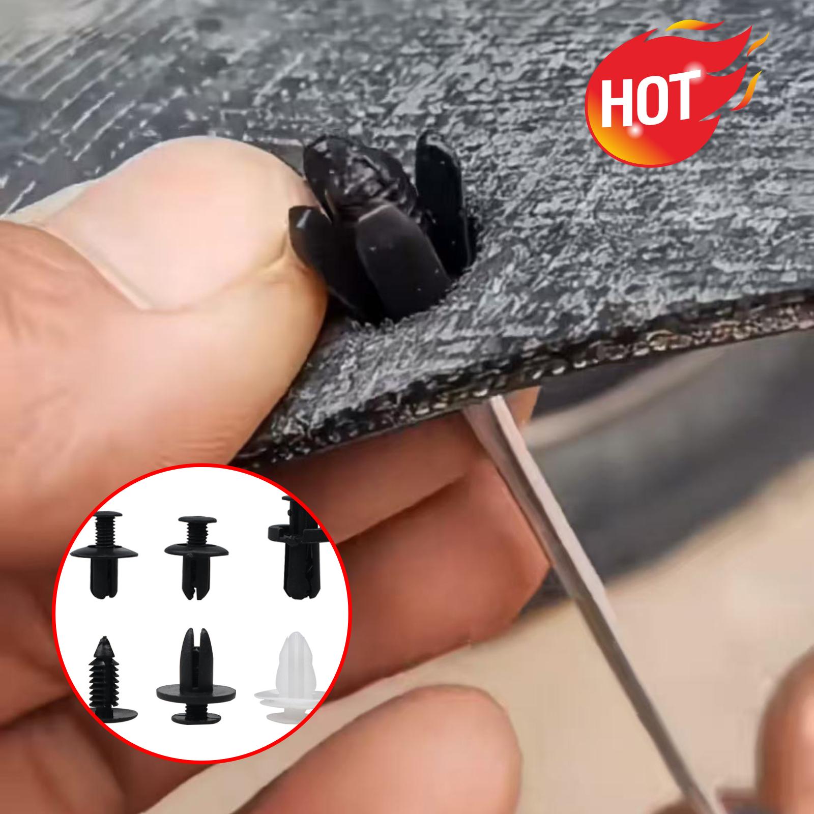 200PCS Car Clips for Hole Plastic Rivets RetainerFender Push Pin Fastener Bumper-a total of 6sizes Automotive Accessories Truck Detailing Custom Decor Carbon clavicular car clip