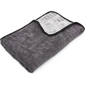 The gauntlet drying towel blend korean microfiber designed to dry vehicles faster without scratching paint or glass 900gsm 20inx30in ice greygrey pack of 1