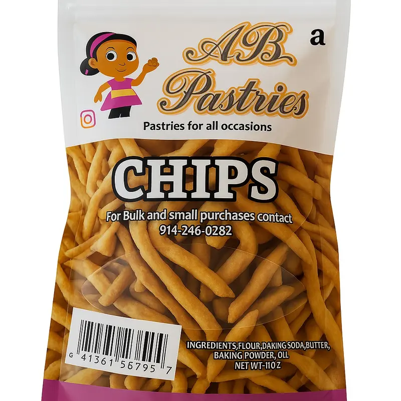 AB Pastries CHIPS | Pastries for All Occasions | Crispy | Crunchy Snack ( Pack of 2)