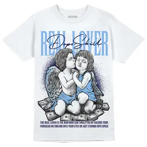 DopeSkill Graphic Tees University Blue 6s Streetwear Unisex Cool T-Shirt Sneaker Colour Matching Real Lover Graphic