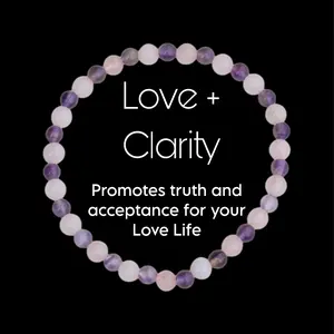 Amethyst & Rose Quartz Bracelet 3mm 4mm| Love + Clarity Crystal Bracelet | Dainty Stretch Beaded Bracelet | Healing Jewelry Gift