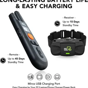Waterproof Remote Dog Training Collar - Long-Lasting, Suitable for Dogs 15-100 lbs