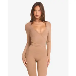 New long-sleeved yoga clothes women's skin-friendly slim-fit dance quick-drying pink high-end fitness top sports blouse