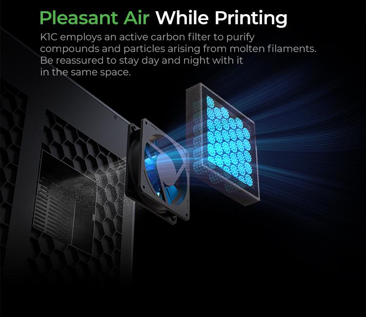 Creality K1C 3D Printer - Advanced Core XY, up to 600mm/s - High-Speed Printing with Clog-free Extruder Kit and AI Camera