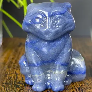 Blue Aventurine Derpy Tiger Crystal Carving
