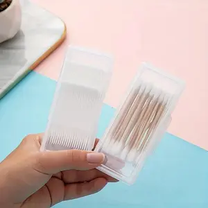 Clear Travel Mini Storage Box with Lid, 5 Counts Portable Compact Organizer for Toothpicks & Cotton Swabs, Essential Travel Accessories for Home Use, Travel Essentials