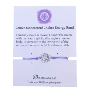 Crown Energy Bracelet with size adjustable sliding knot