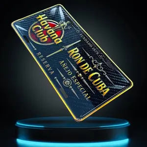 Chapa de 6x12 efecto, fibra de carbón Ron de Cuba Añejo Especial Edición Fundado 1878 Reserva