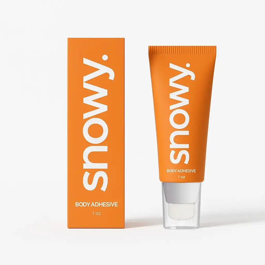 Snowy Women's Body Adhesive Roll-On, Sweat & Water Resistant, Stain-Free & Easy to Remove Formula for Outfit Security, Confidence And Security, Sweat-Resistant Hold For Busy Days, Adults, Clothing Hold